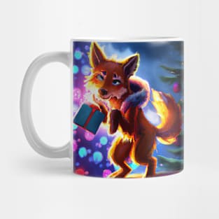 Cute Red Wolf Drawing Mug